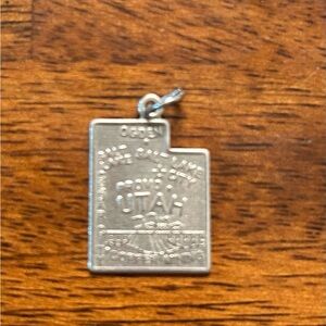 Silver Utah State Charm Pendant